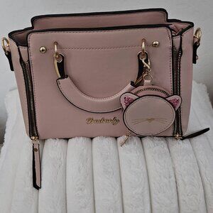 Danbaoly Pink handbag w/handles and crossbody strap NWOT